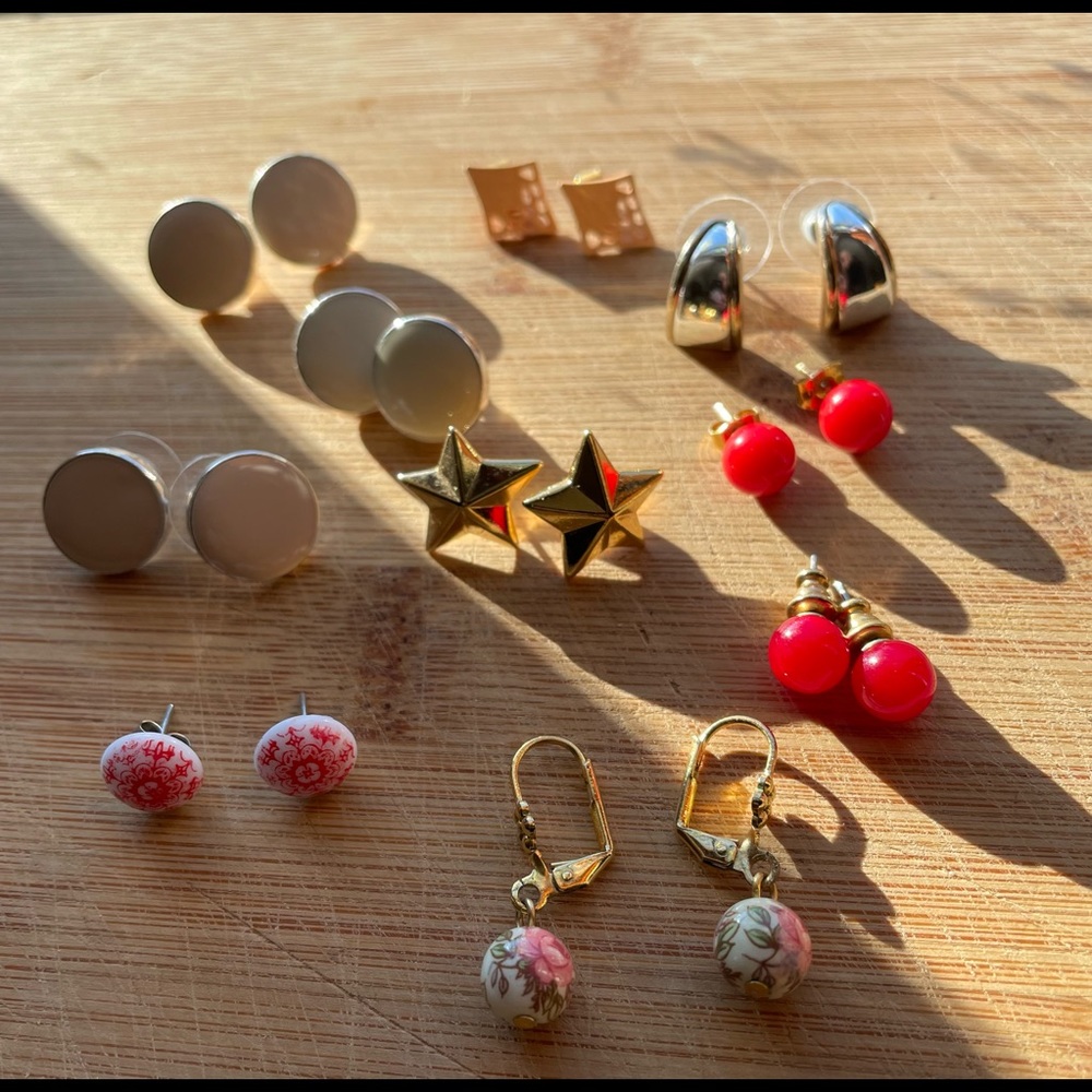 retro earring lot - vintage earring bundle